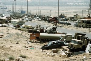 buses, Highway of Death, Iraq