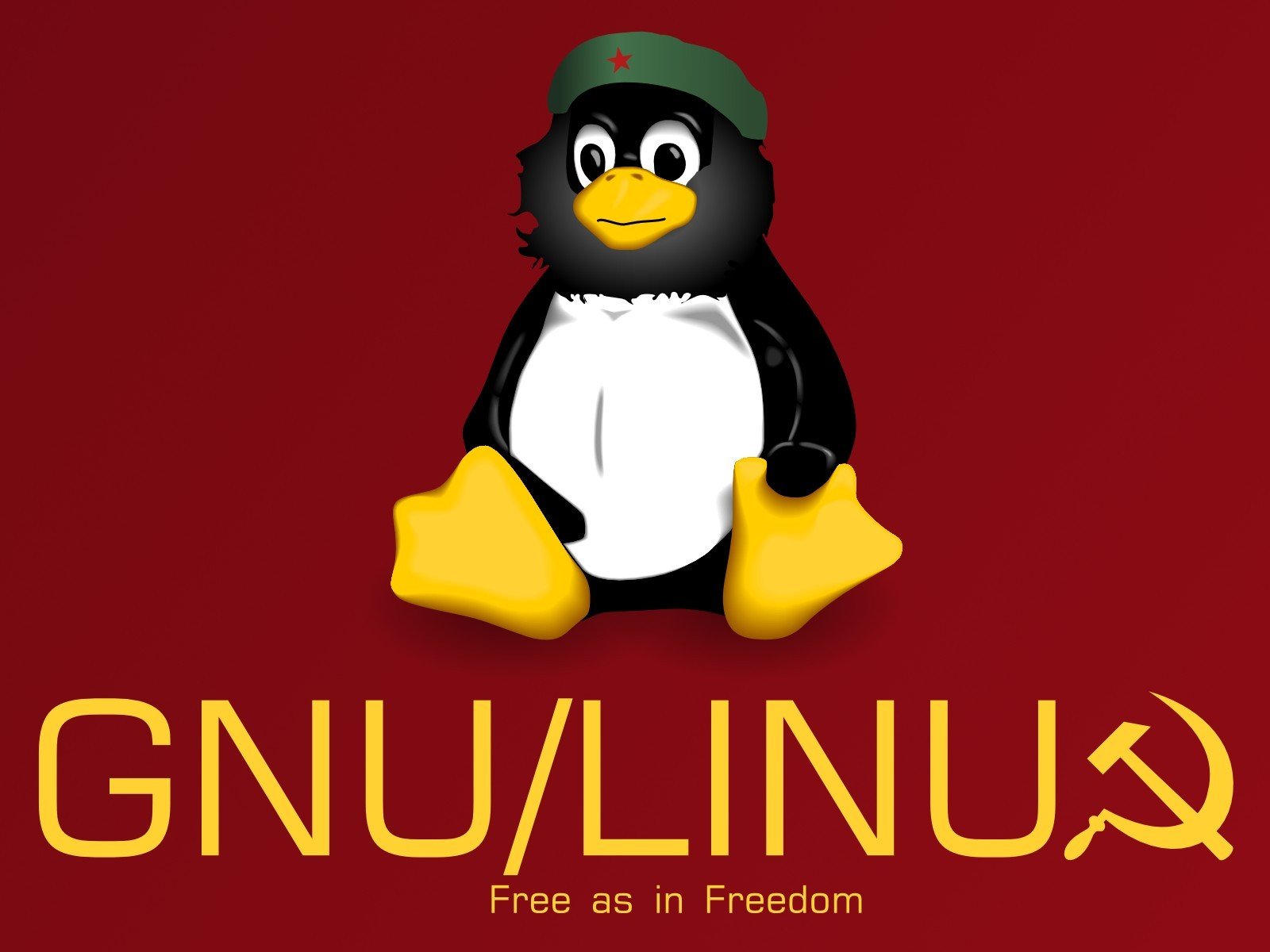 Linux, GNU, Che Guevara, Tux Wallpaper