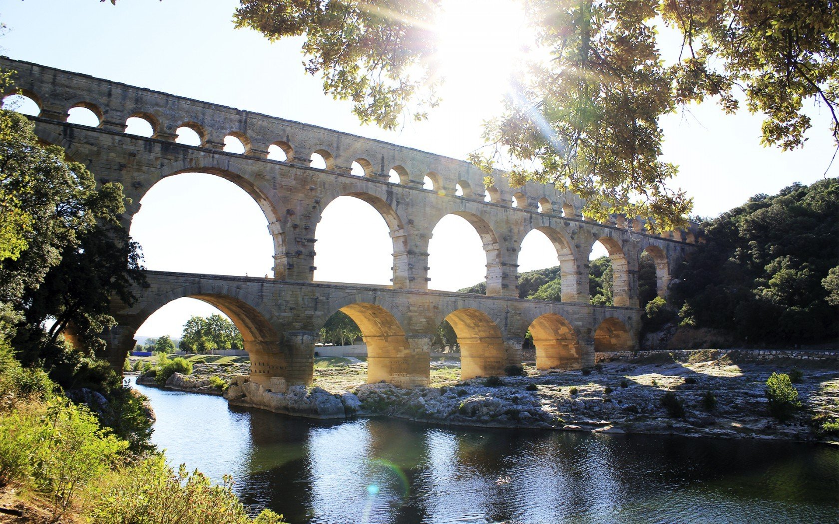 building, Old building, Bridge, Aqueducts, Pont du Gard Wallpaper