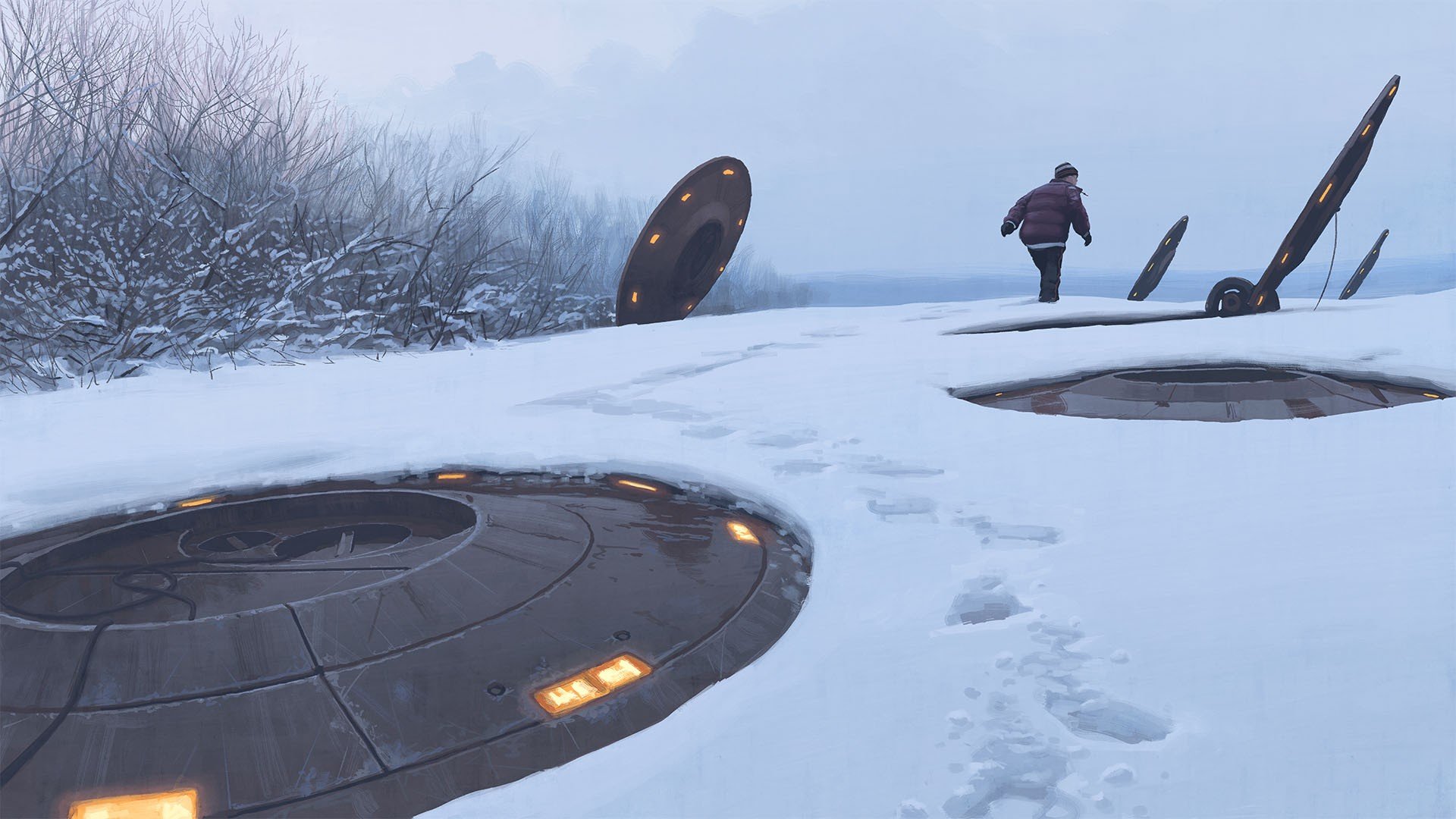 drawing, Simon Stålenhag, Futuristic Wallpaper