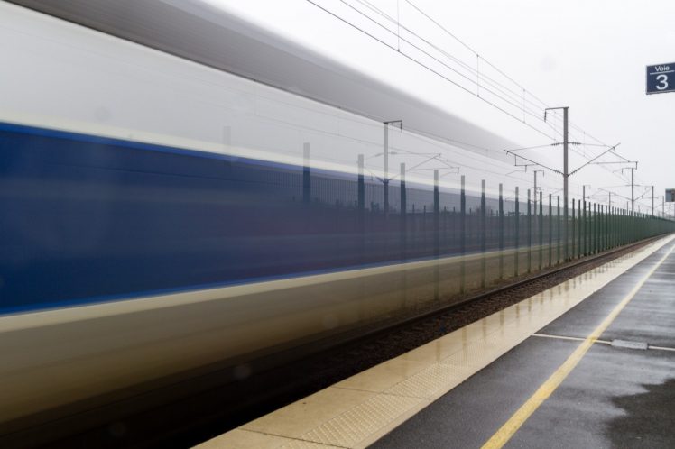 train, Train station, SNCF, TGV, France, Long exposure HD Wallpaper Desktop Background