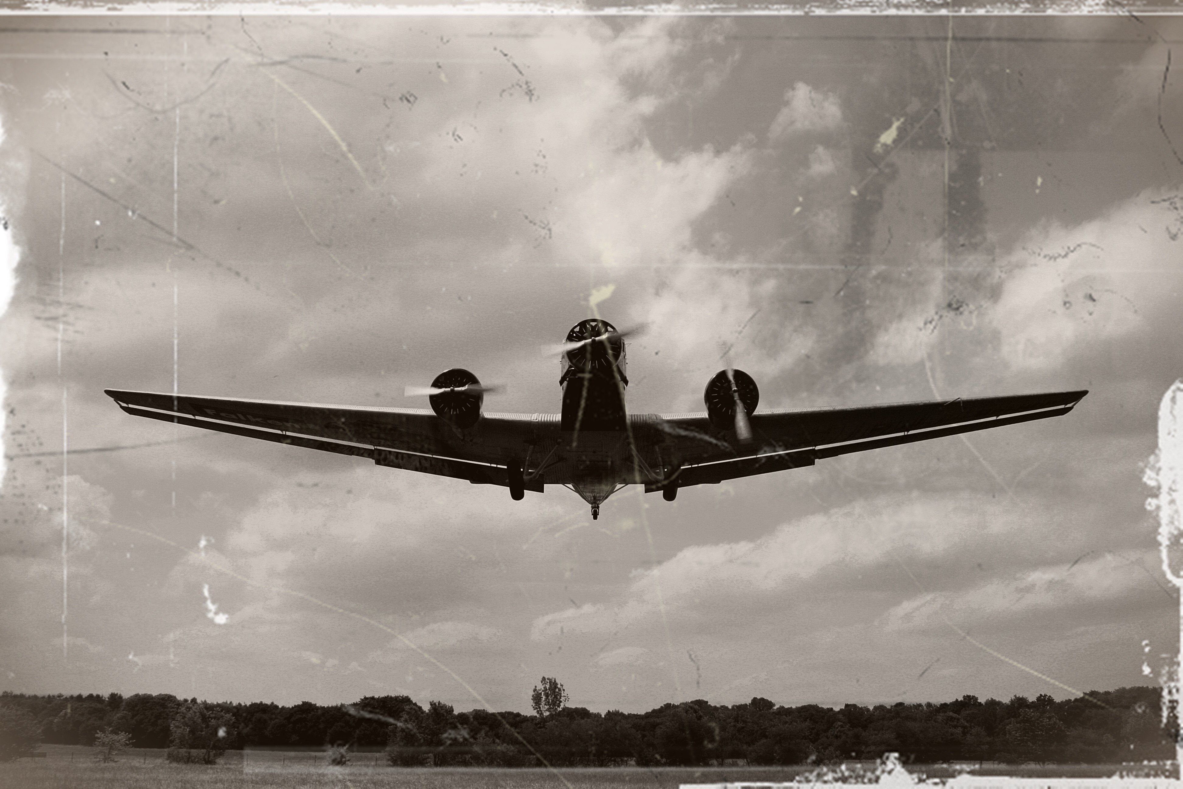 aircraft, Sepia, Photo manipulation Wallpaper