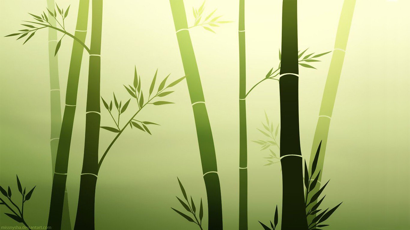bamboo, Vector art, Leaves Wallpaper