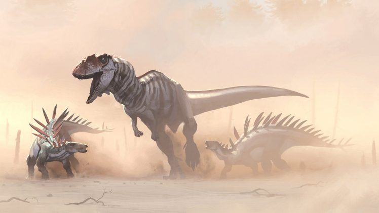 Simon Stålenhag, Dinosaurs HD Wallpaper Desktop Background