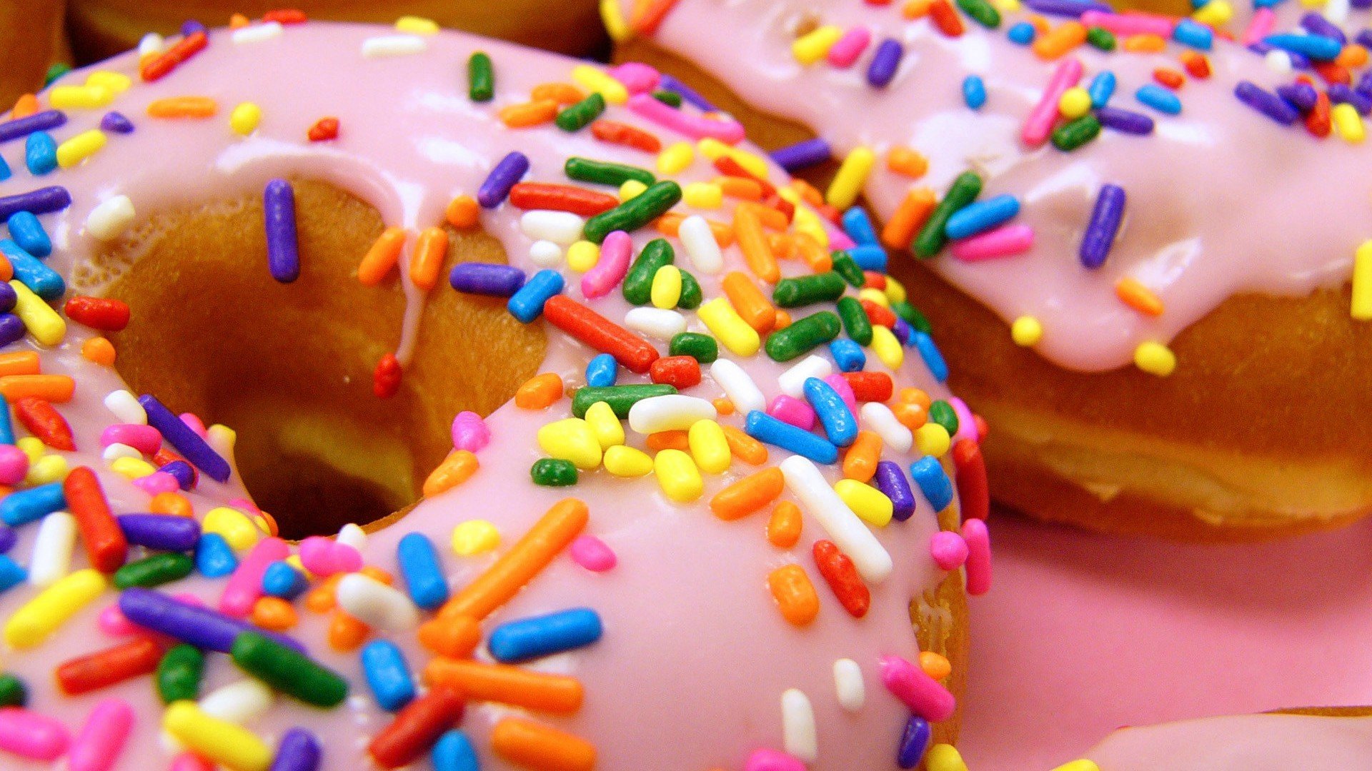 donut, Sprinkles, Desserts Wallpaper