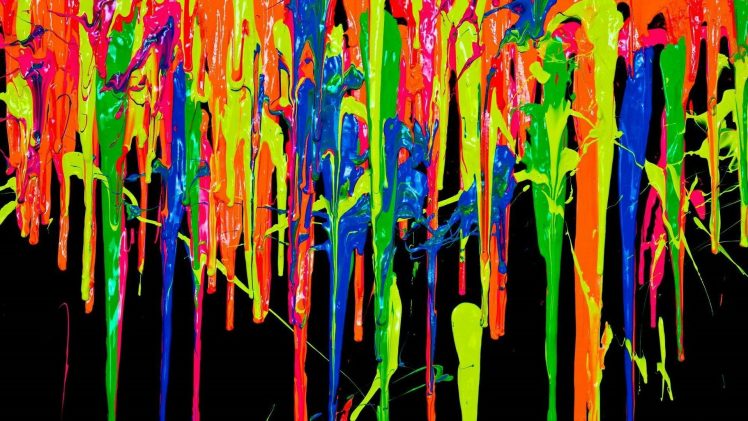 Rainbow Paint Splatter wallpaper 869