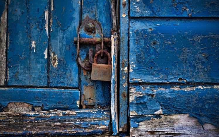 wood, Wooden surface, Door, Blue, Lockers, Rust, Brazil HD Wallpaper Desktop Background