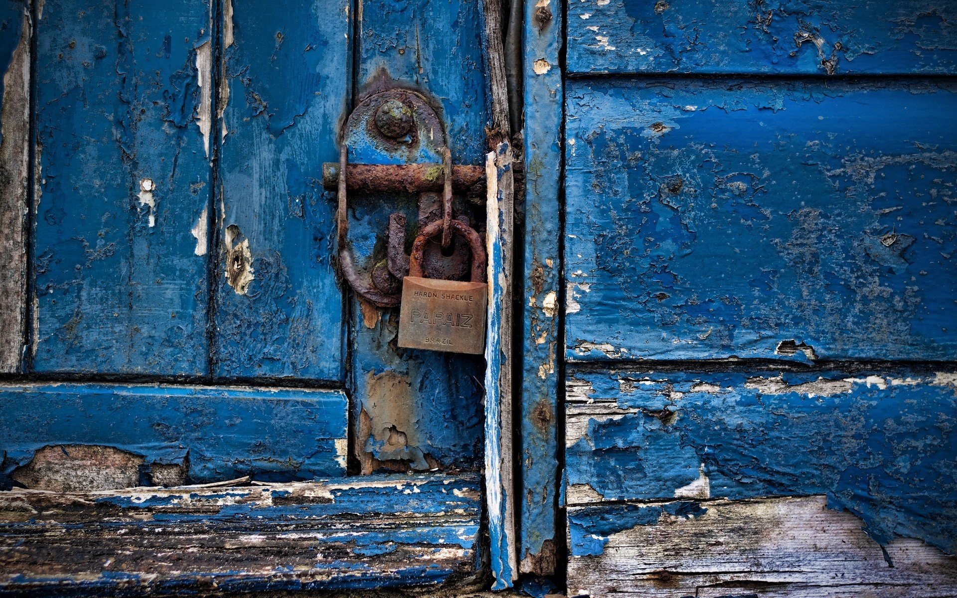 wood, Wooden surface, Door, Blue, Lockers, Rust, Brazil Wallpaper