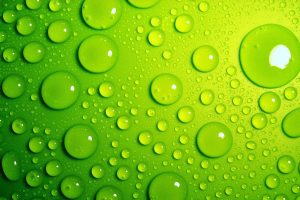 green, Water drops