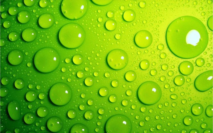 green, Water drops HD Wallpaper Desktop Background
