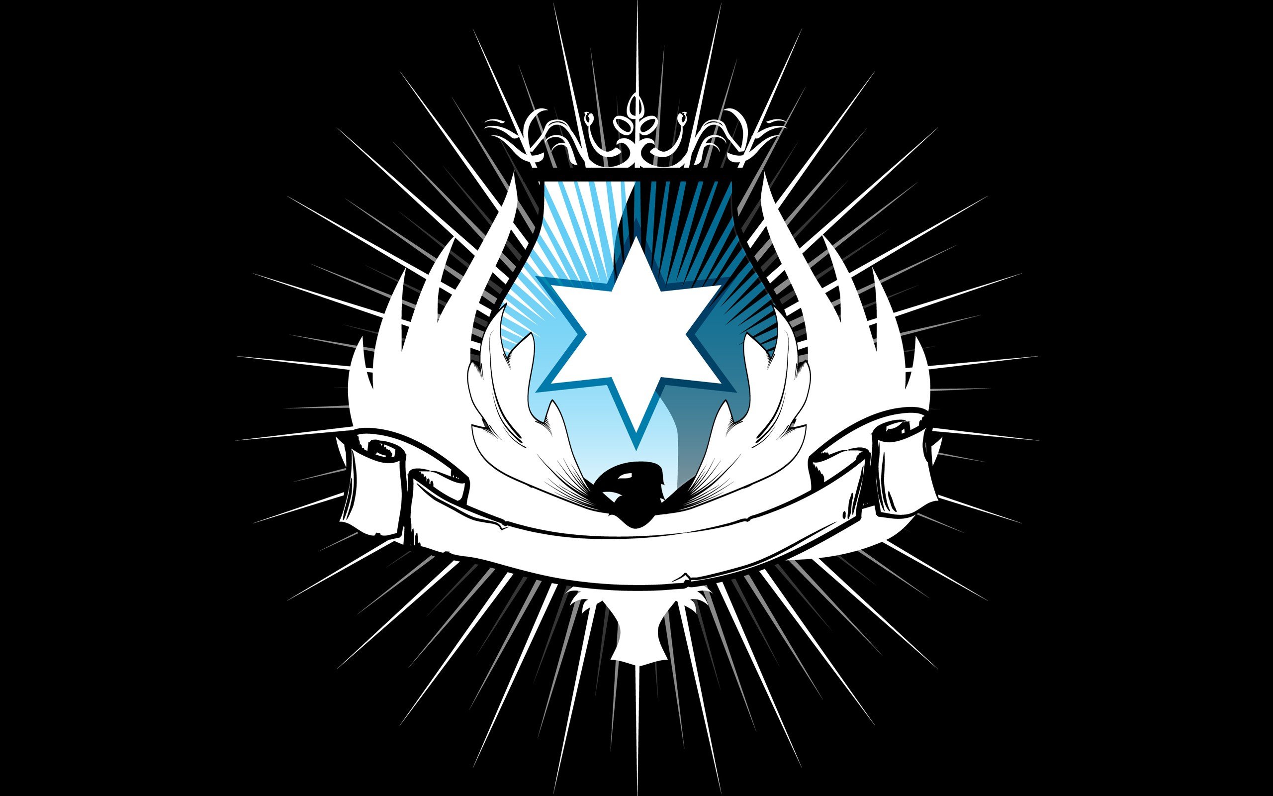 vector art, Black background Wallpaper