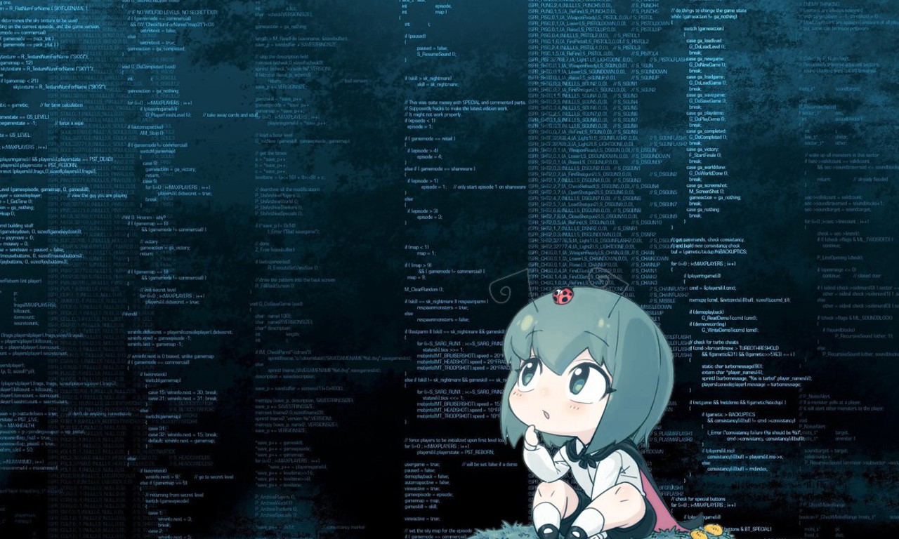 anime, Code Wallpaper
