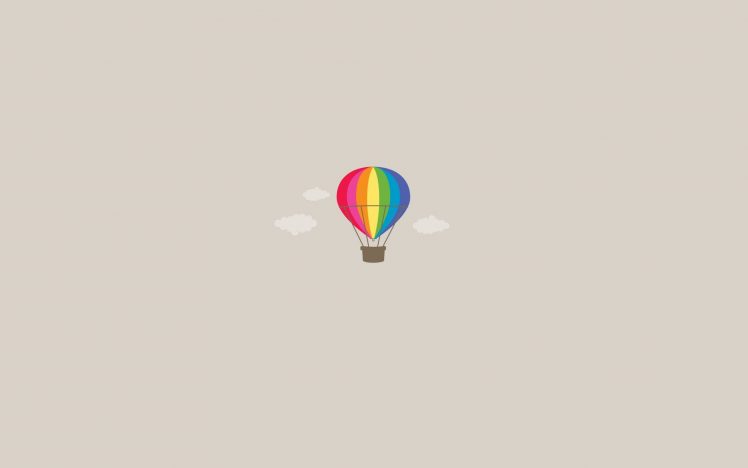 hot air balloons, Minimalism HD Wallpaper Desktop Background