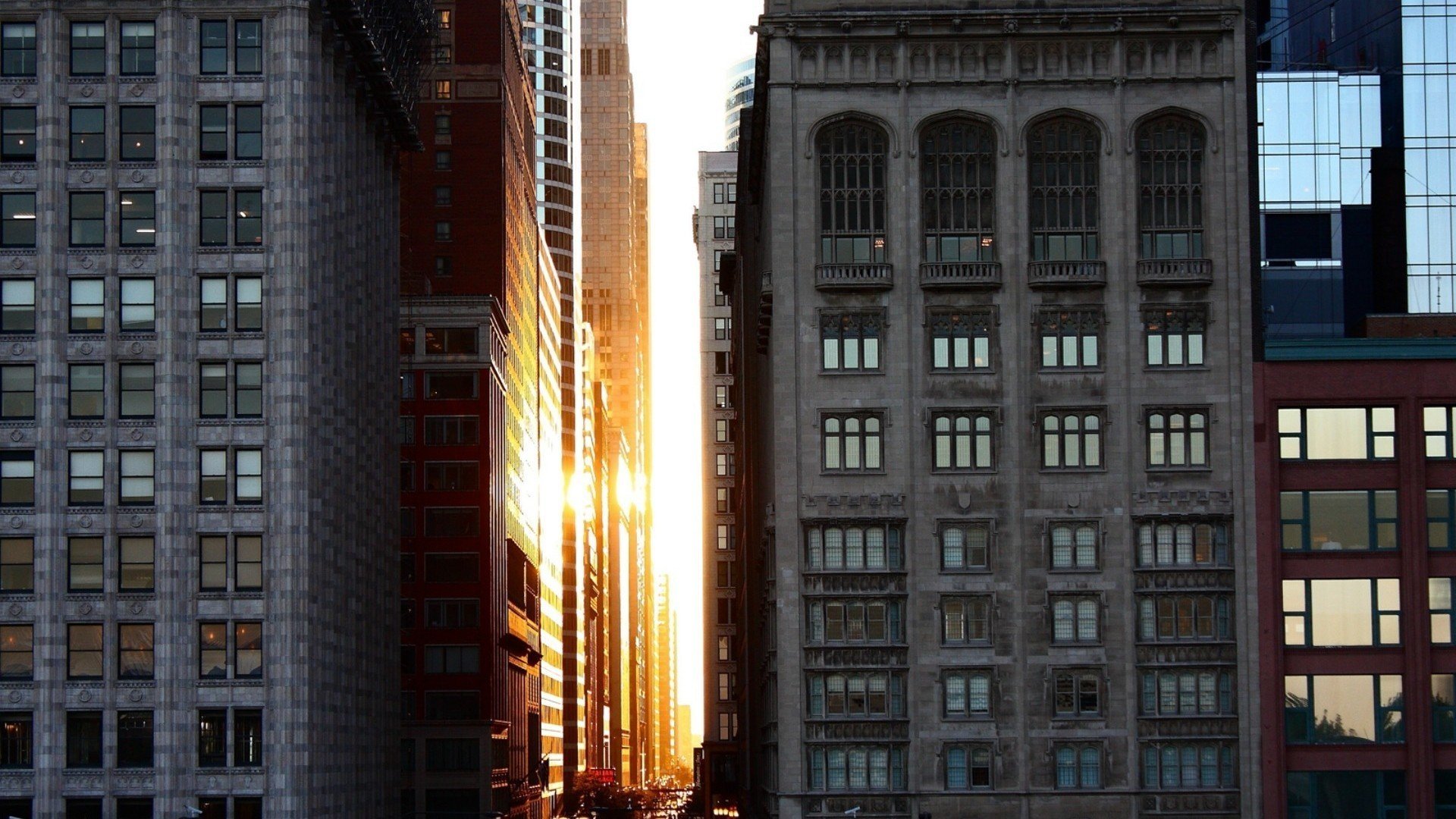 Chicago, Building, Sun, Architecture Wallpaper