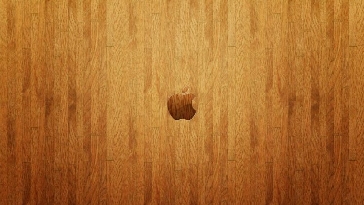 wooden surface, Apple Inc. HD Wallpaper Desktop Background
