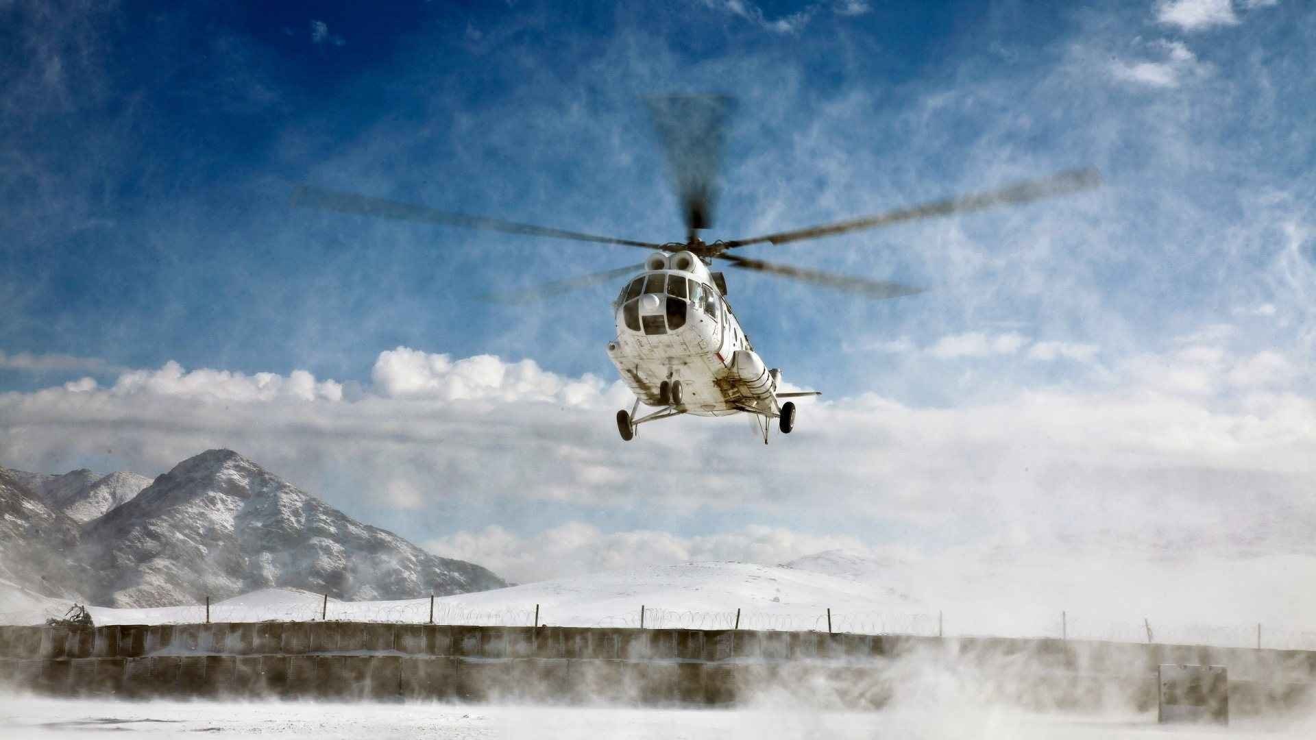 helicopters, Snow Wallpaper