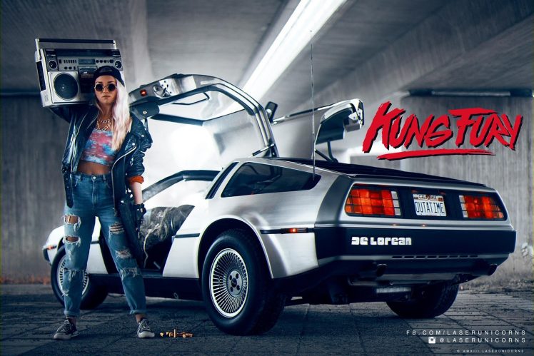 Kung Fury, 1980s, DeLorean HD Wallpaper Desktop Background