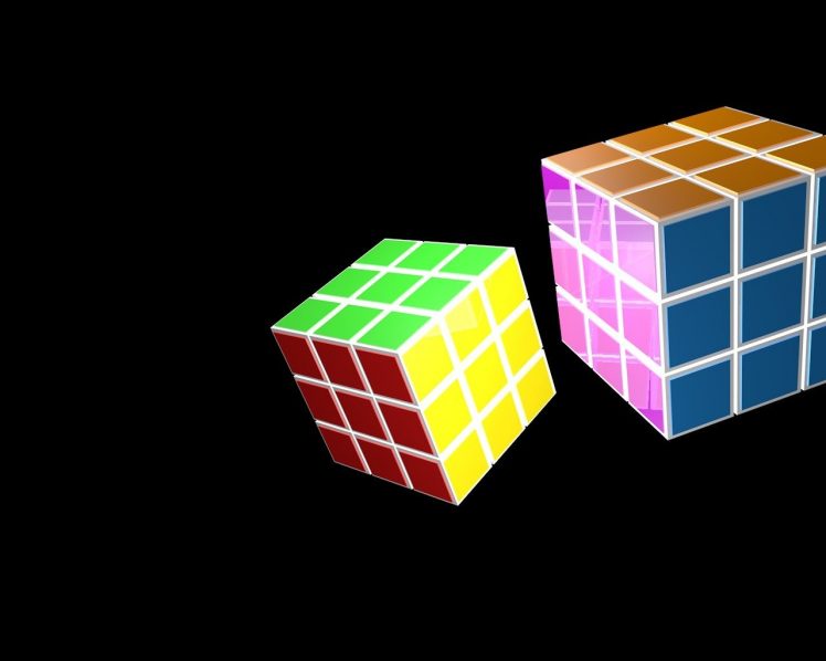 Rubiks Cube, Colorful, Glass HD Wallpaper Desktop Background