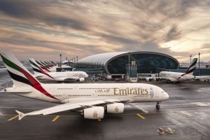 aircraft, Airplane, Passenger aircraft, Airport, Dubai, Dubai International Airport, A380, Airbus