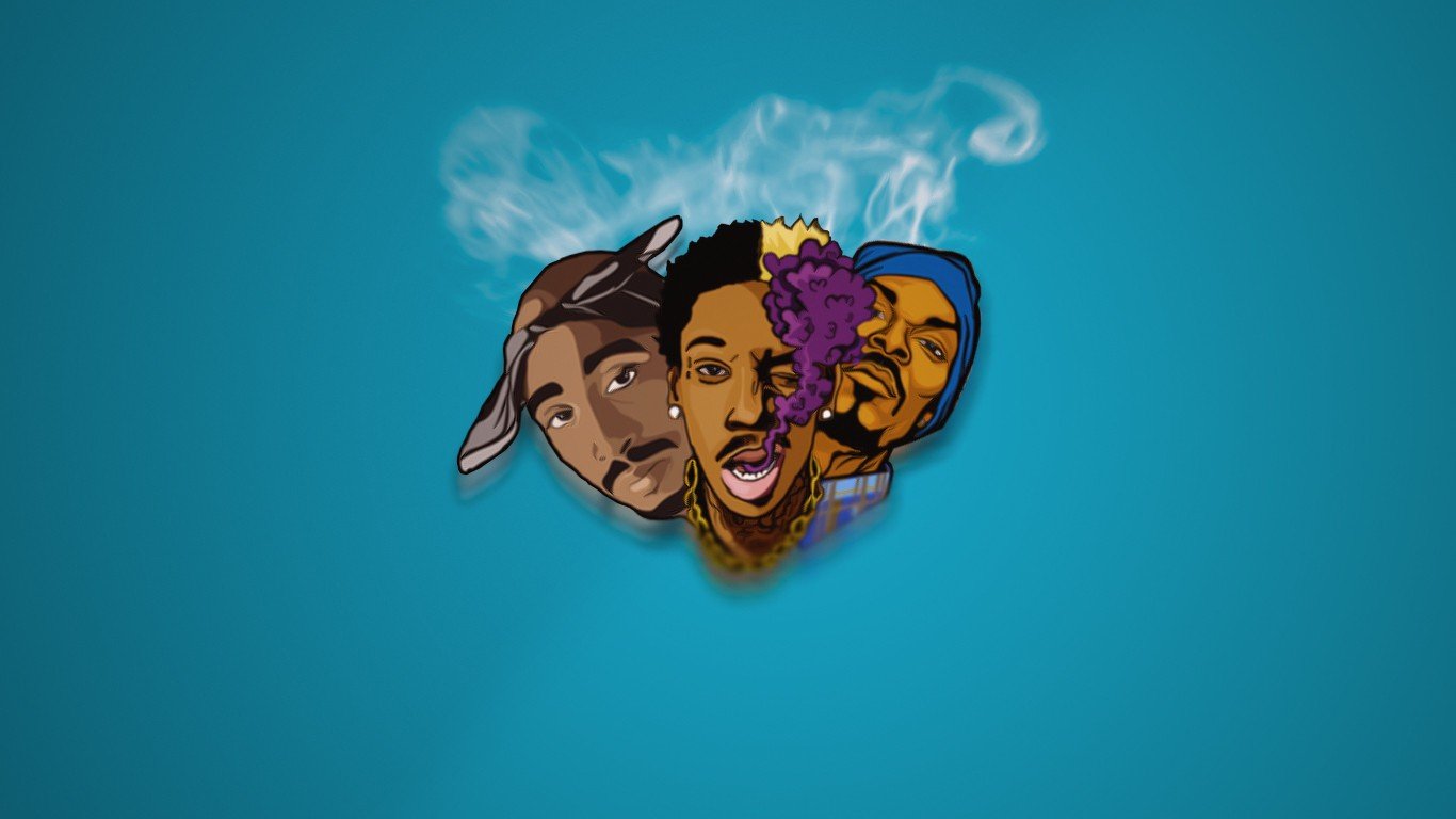 2Pac, Wiz Khalifa, Snoop Dogg, Rap, Hip hop, Music, Makaveli Wallpaper