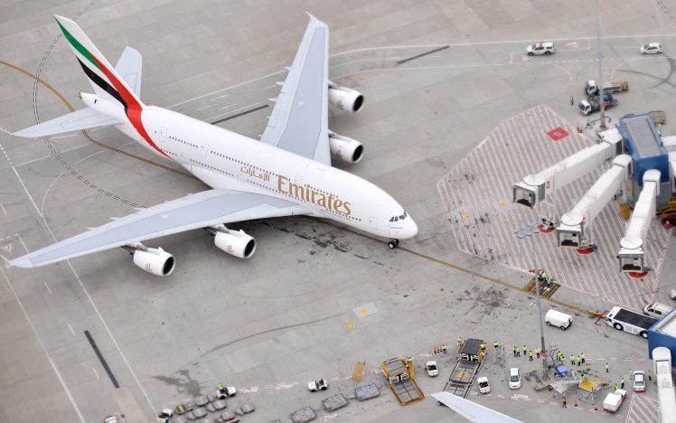 aircraft, Airplane, Passenger aircraft, Airbus, A380 HD Wallpaper Desktop Background