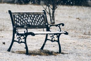 bench, Snow