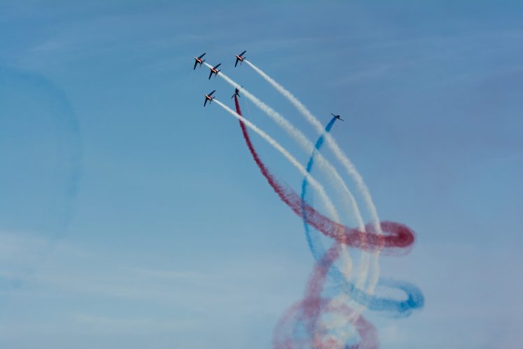 airshows, Patrouille de France, Contrails HD Wallpaper Desktop Background