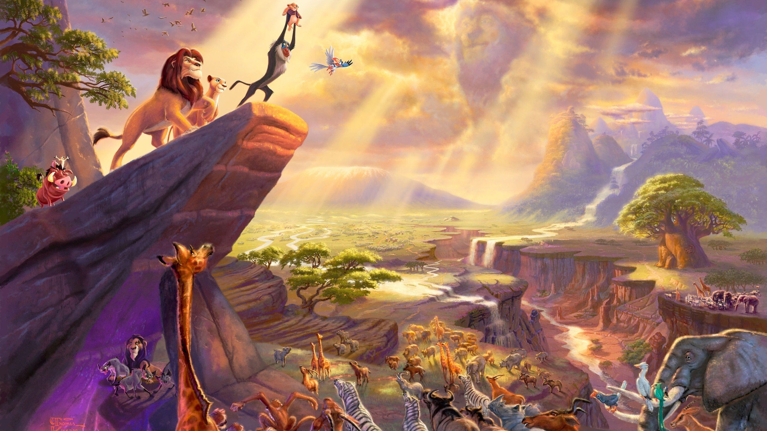 The Lion King, Simba, Rafiki, Disney Wallpaper