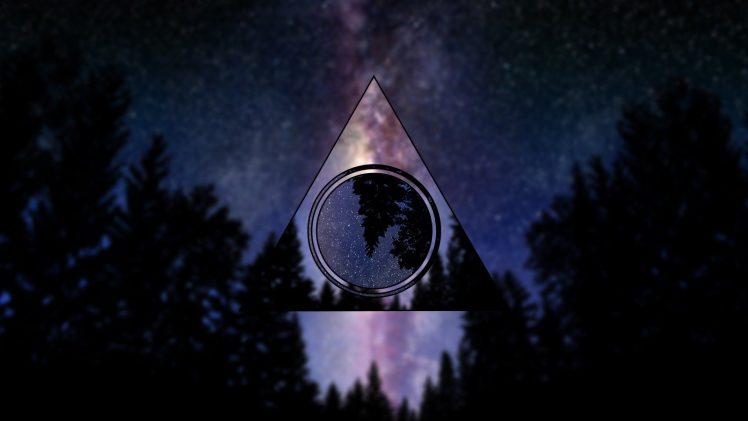 polyscape, Night, Triangle, Blurred HD Wallpaper Desktop Background