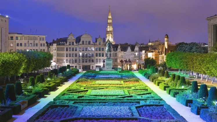 city, Cityscape, Belgium, Brussels, Garden, Architecture, Statue HD Wallpaper Desktop Background