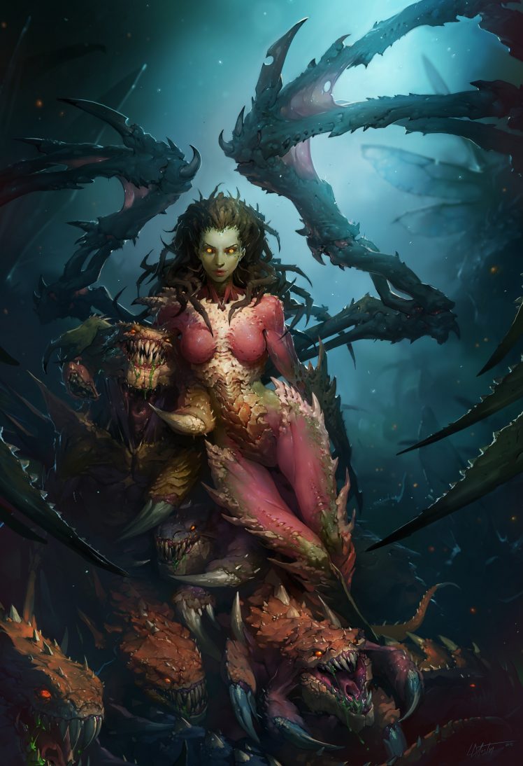 Queen of Blades, Sarah Kerrigan, StarCraft, StarCraft II : Heart Of The Swarm, Zerg HD Wallpaper Desktop Background