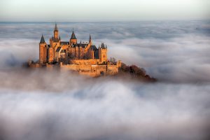 building, Castle, Germany, Mist