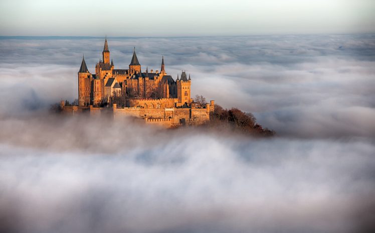 building, Castle, Germany, Mist HD Wallpaper Desktop Background