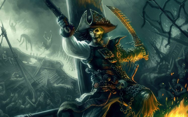 pirates, Kraken, Epica HD Wallpaper Desktop Background