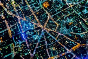 Vincent Laforet, London, Cityscape, Colorful, Dark, Aerial view, City, Building