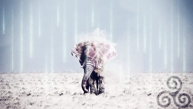 elephants, Triskel, Desert, The Matrix, Wireframe HD Wallpaper Desktop Background