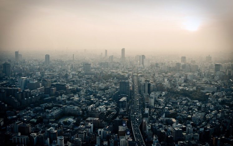 Tokyo, Japan, City, Cityscape, Smog, Road HD Wallpaper Desktop Background