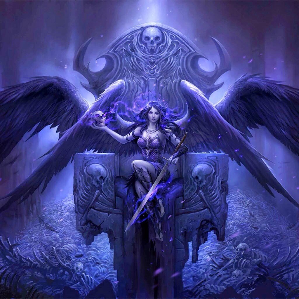 angel, Warrior, Skull, Death Wallpaper