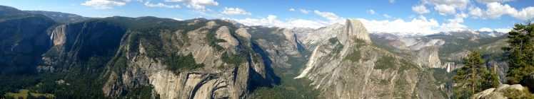 multiple display, Yosemite National Park, Triple screen HD Wallpaper Desktop Background