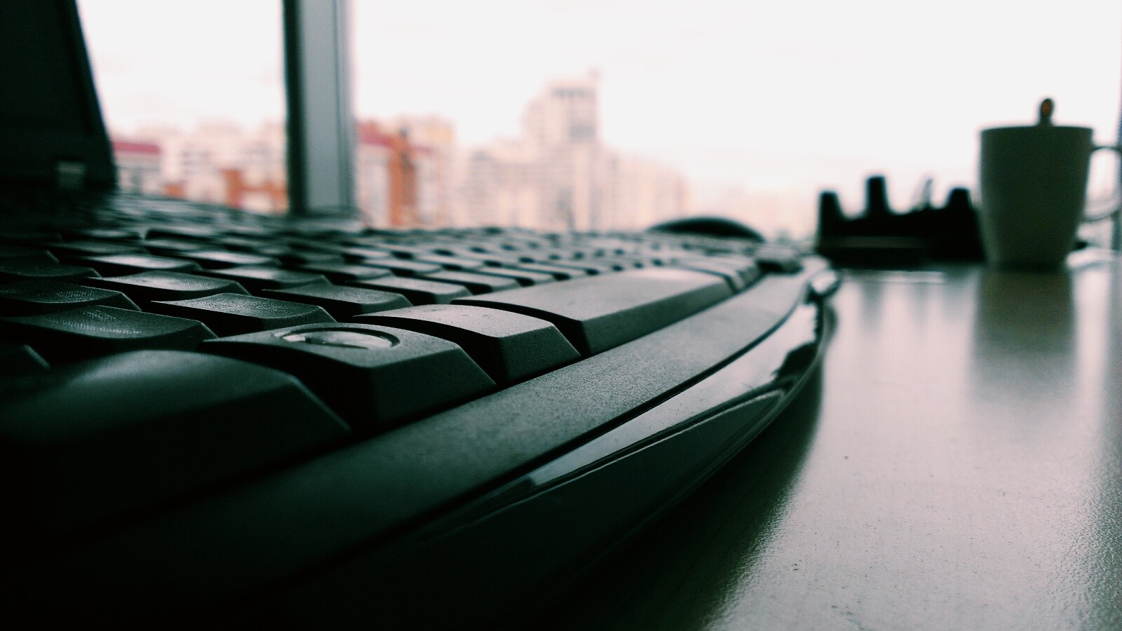 keyboards, Depth of field, Closeup, Desk Wallpaper