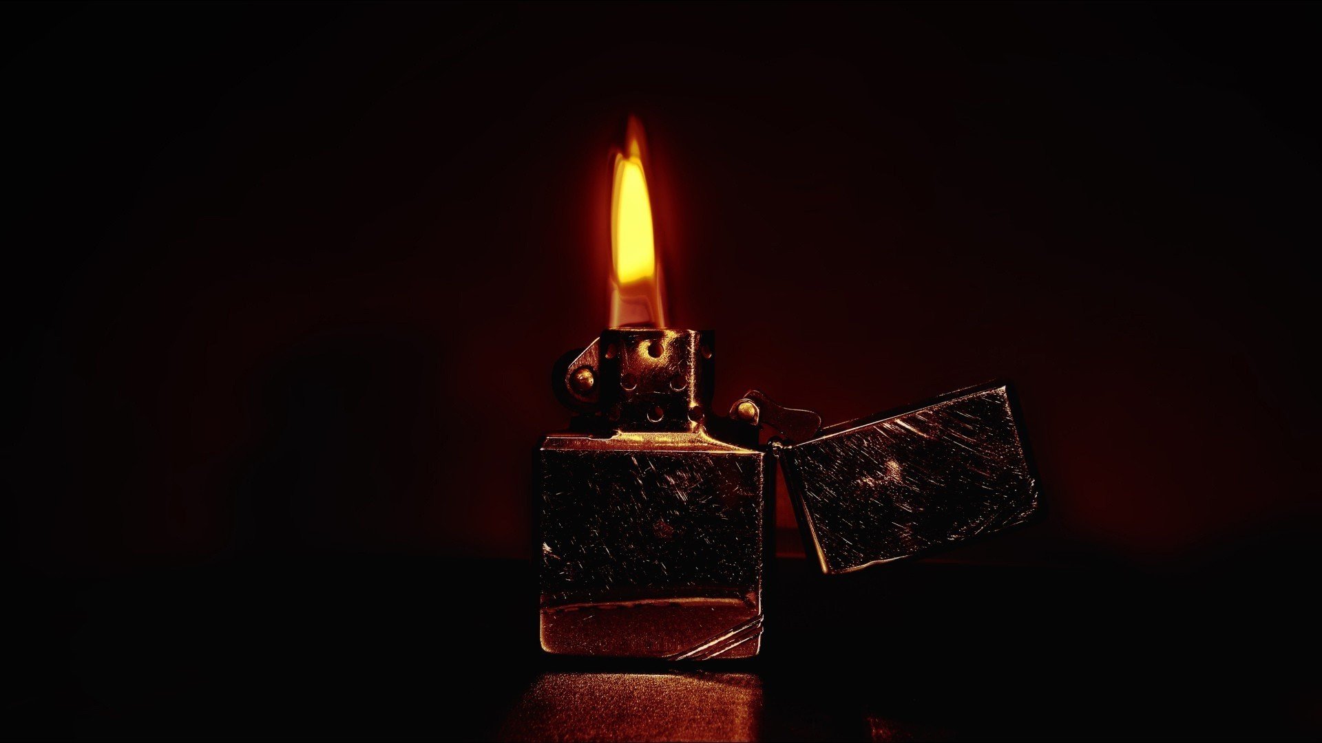 fire, Metal, Black and red, Photography, Depth of field, Macro, Zippo Wallpaper