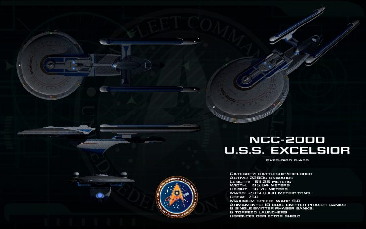 Star Trek, USS Excelsior HD Wallpaper Desktop Background