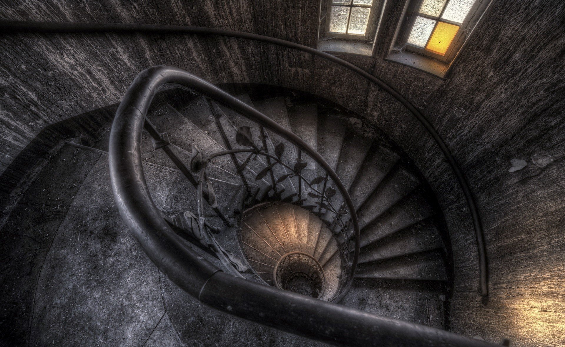architecture, Building, Interiors, Window, Abandoned, Stairs, Staircase, HDR Wallpaper