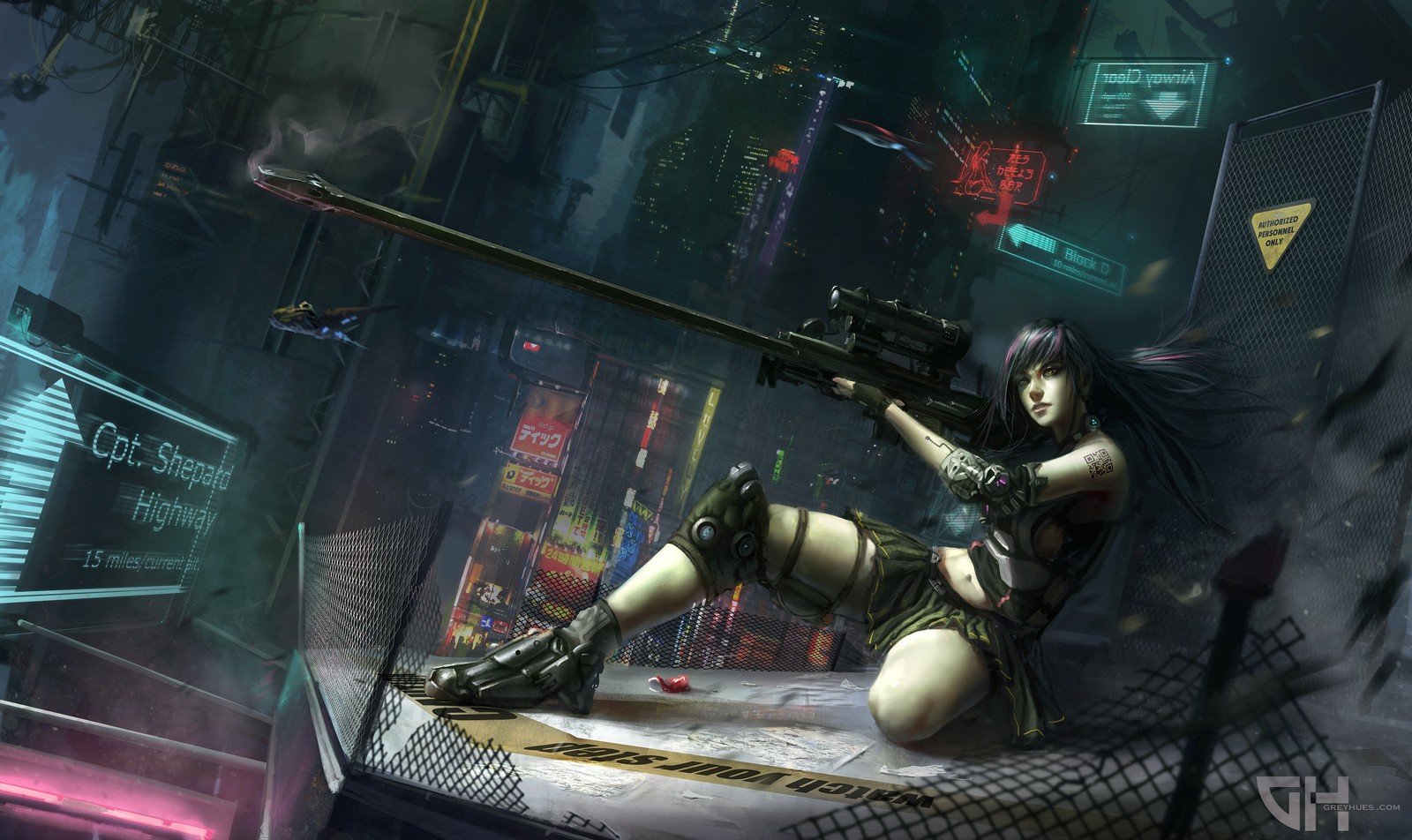 futuristic, Sniper rifle Wallpaper
