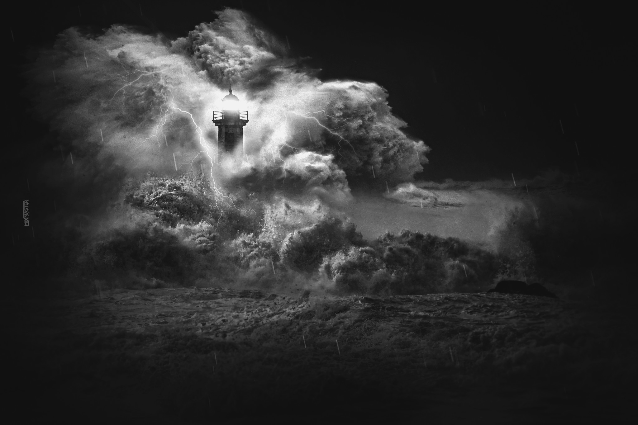 lighthouse, Photo manipulation Wallpaper