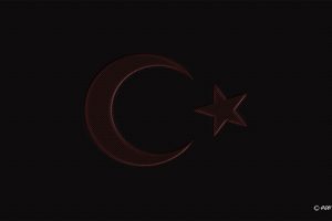 Turkey, Turkish, Flag, Nations, Moon, Shooting stars