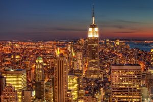 city, Cityscape, New York City, USA, Empire State Building, Night, Lights
