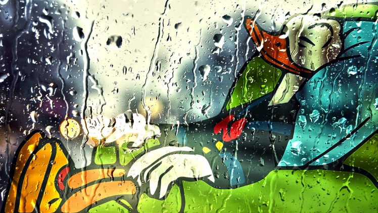 Donald Duck, Rest, Rain HD Wallpaper Desktop Background