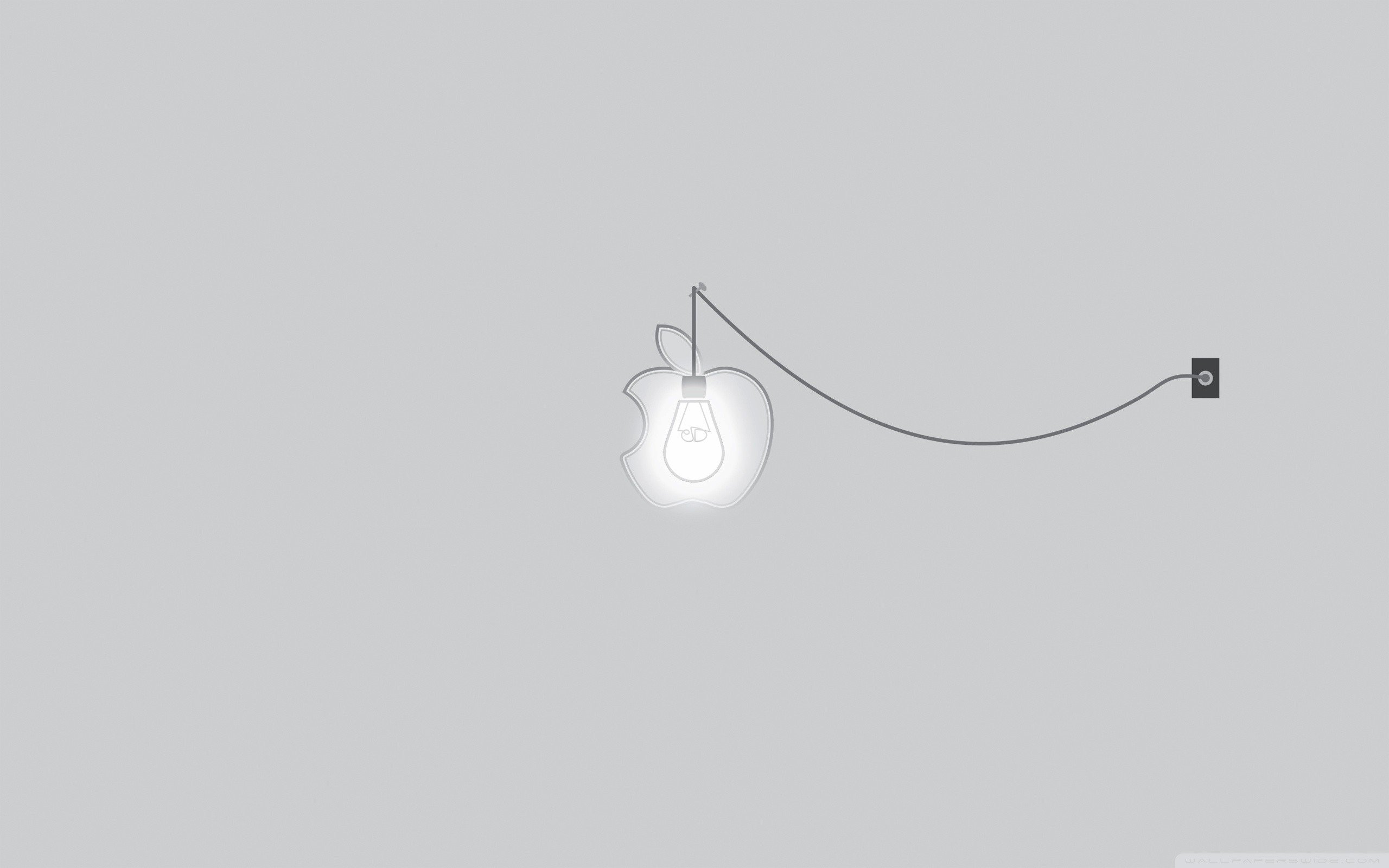 Apple Inc., Light bulb, Minimalism Wallpaper