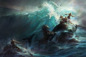 vector art, Poseidon, Painting
